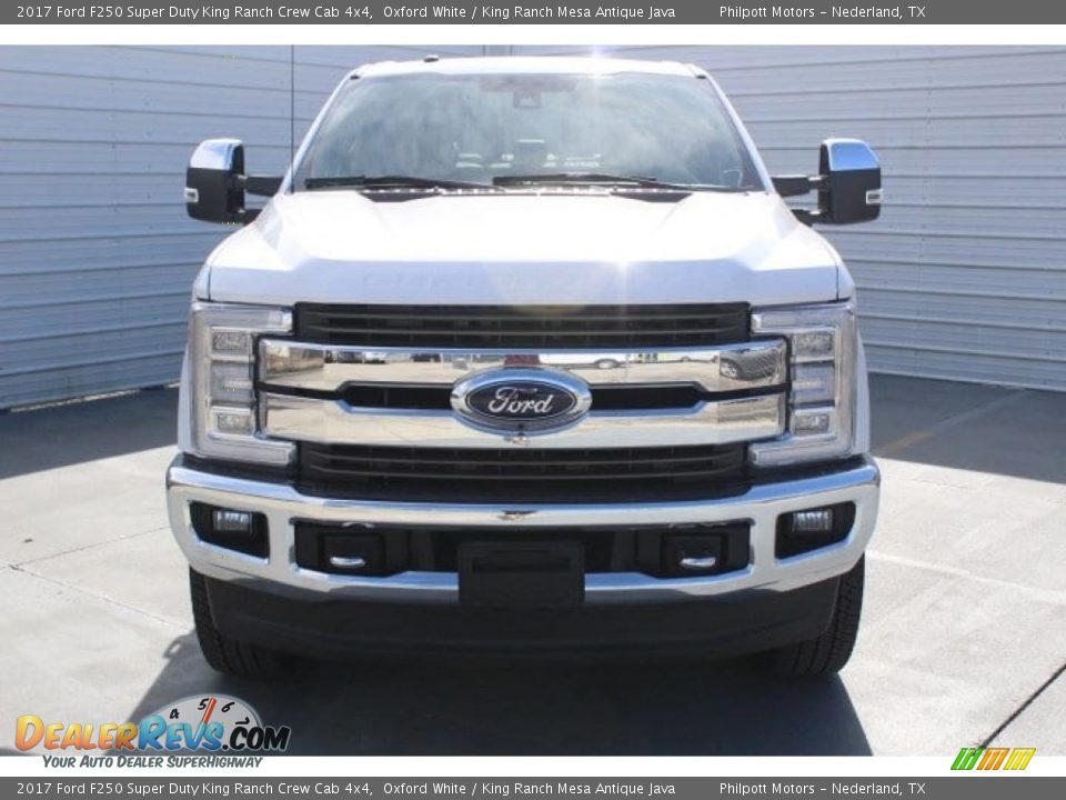 2017 Ford F250 Super Duty King Ranch Crew Cab 4x4 Oxford White / King Ranch Mesa Antique Java Photo #2