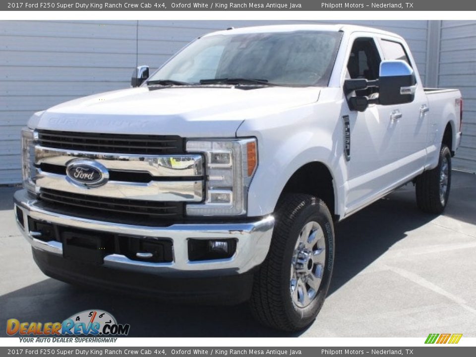 2017 Ford F250 Super Duty King Ranch Crew Cab 4x4 Oxford White / King Ranch Mesa Antique Java Photo #3