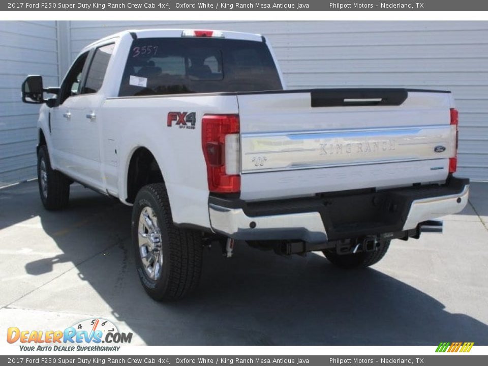 2017 Ford F250 Super Duty King Ranch Crew Cab 4x4 Oxford White / King Ranch Mesa Antique Java Photo #6