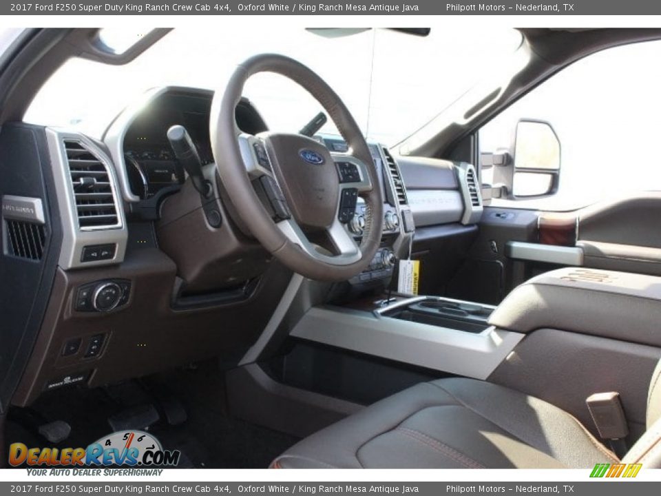 2017 Ford F250 Super Duty King Ranch Crew Cab 4x4 Oxford White / King Ranch Mesa Antique Java Photo #12