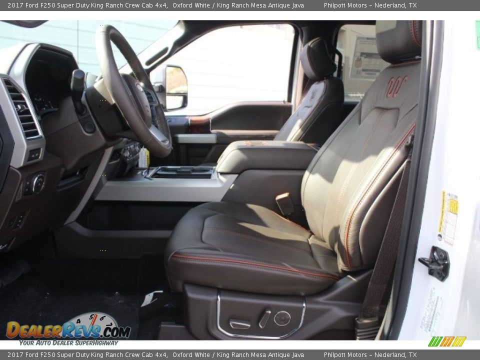 2017 Ford F250 Super Duty King Ranch Crew Cab 4x4 Oxford White / King Ranch Mesa Antique Java Photo #13