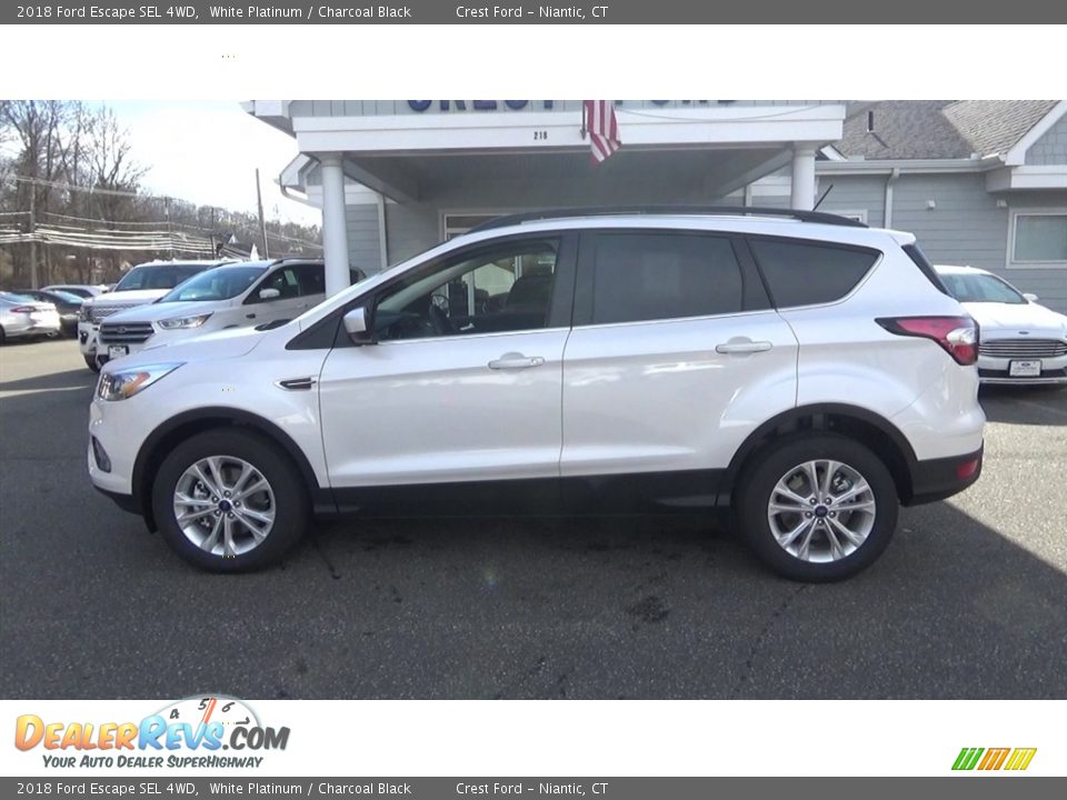 2018 Ford Escape SEL 4WD White Platinum / Charcoal Black Photo #4