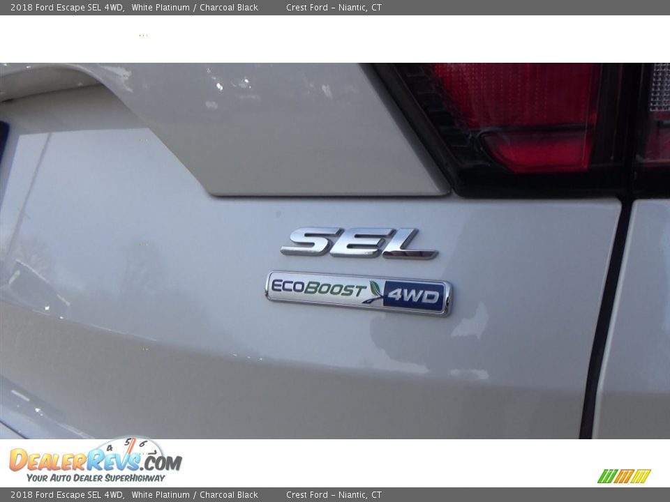 2018 Ford Escape SEL 4WD White Platinum / Charcoal Black Photo #9