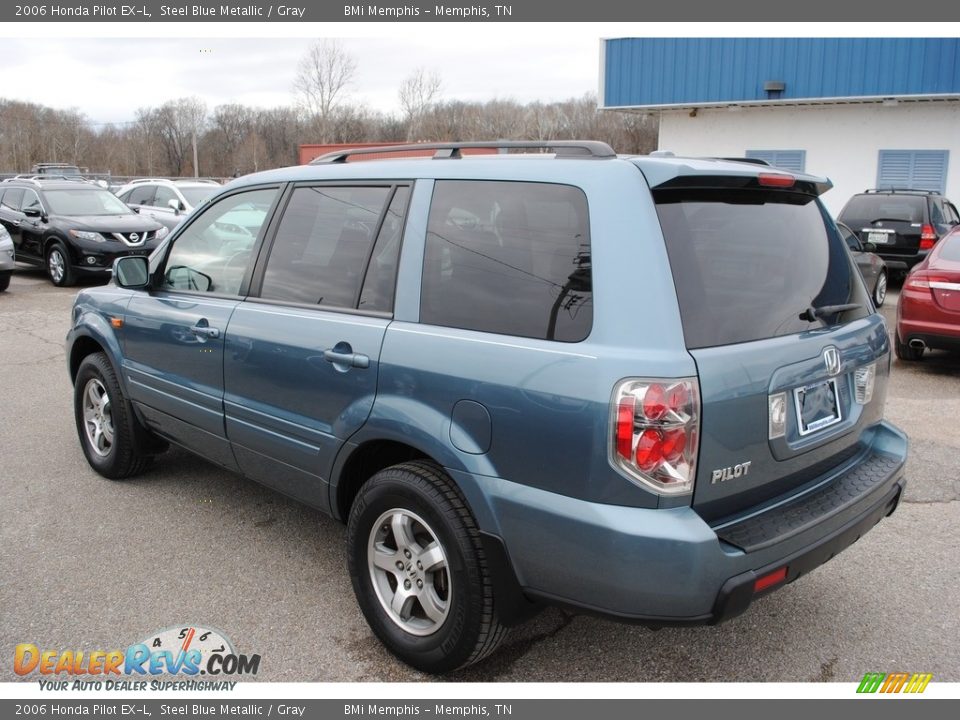 2006 Honda Pilot EX-L Steel Blue Metallic / Gray Photo #3