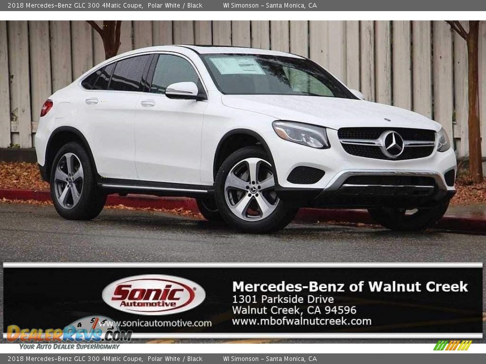 2018 Mercedes-Benz GLC 300 4Matic Coupe Polar White / Black Photo #1