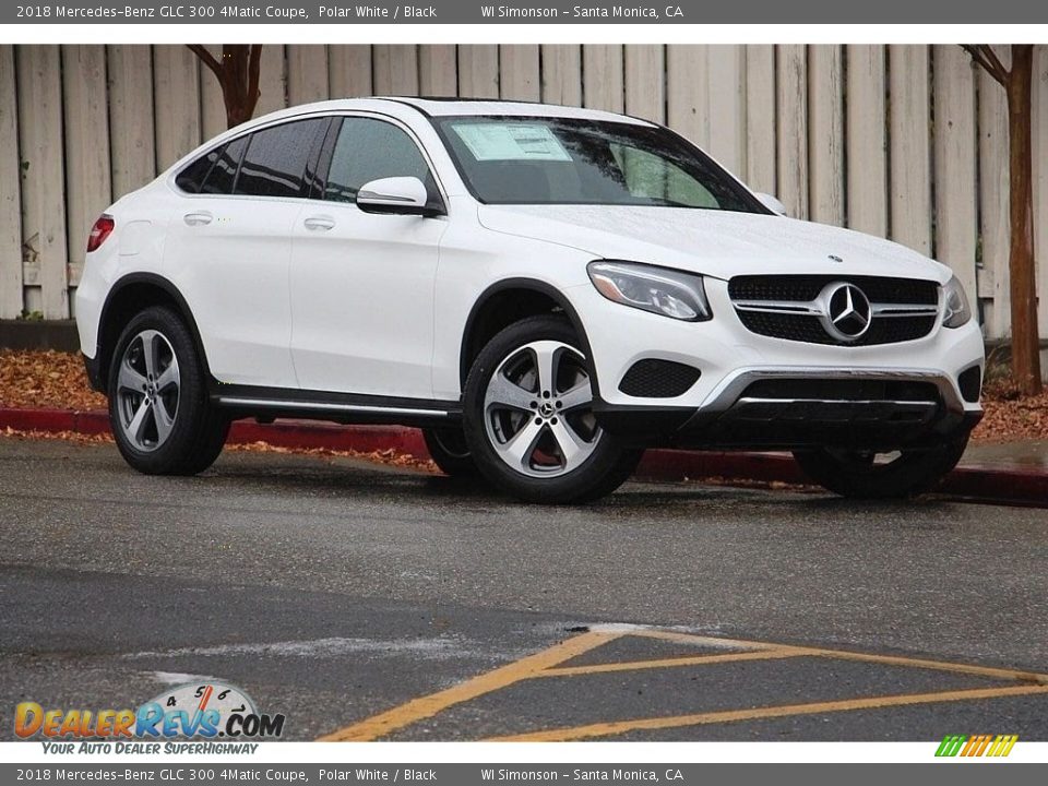 2018 Mercedes-Benz GLC 300 4Matic Coupe Polar White / Black Photo #2