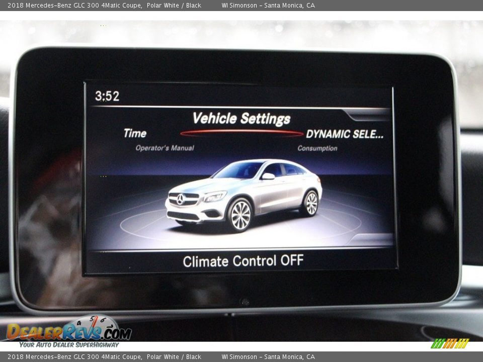 2018 Mercedes-Benz GLC 300 4Matic Coupe Polar White / Black Photo #13