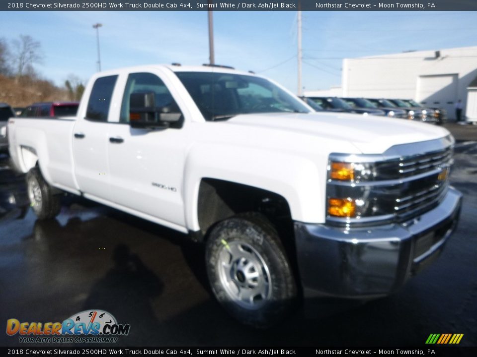 2018 Chevrolet Silverado 2500HD Work Truck Double Cab 4x4 Summit White / Dark Ash/Jet Black Photo #7