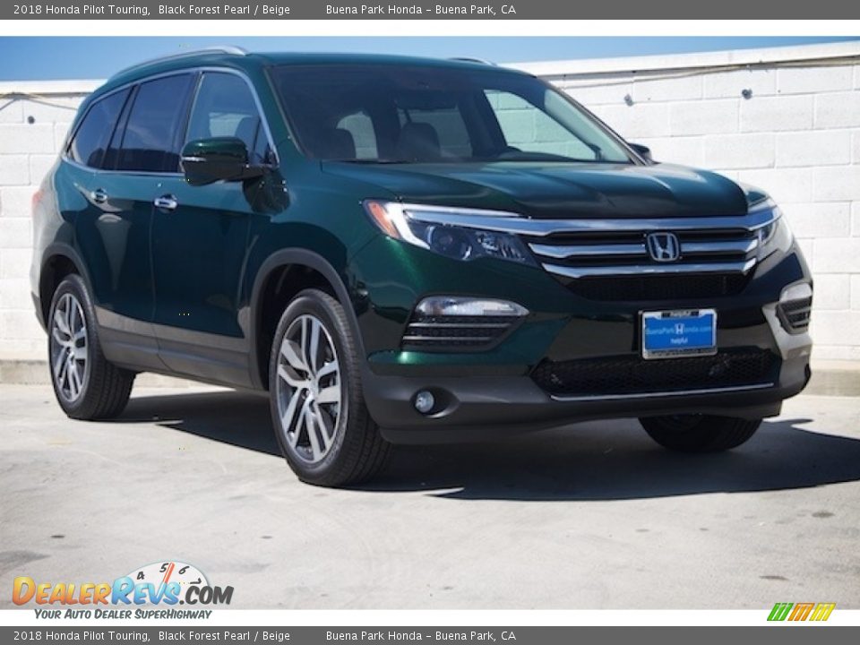 2018 Honda Pilot Touring Black Forest Pearl / Beige Photo #1