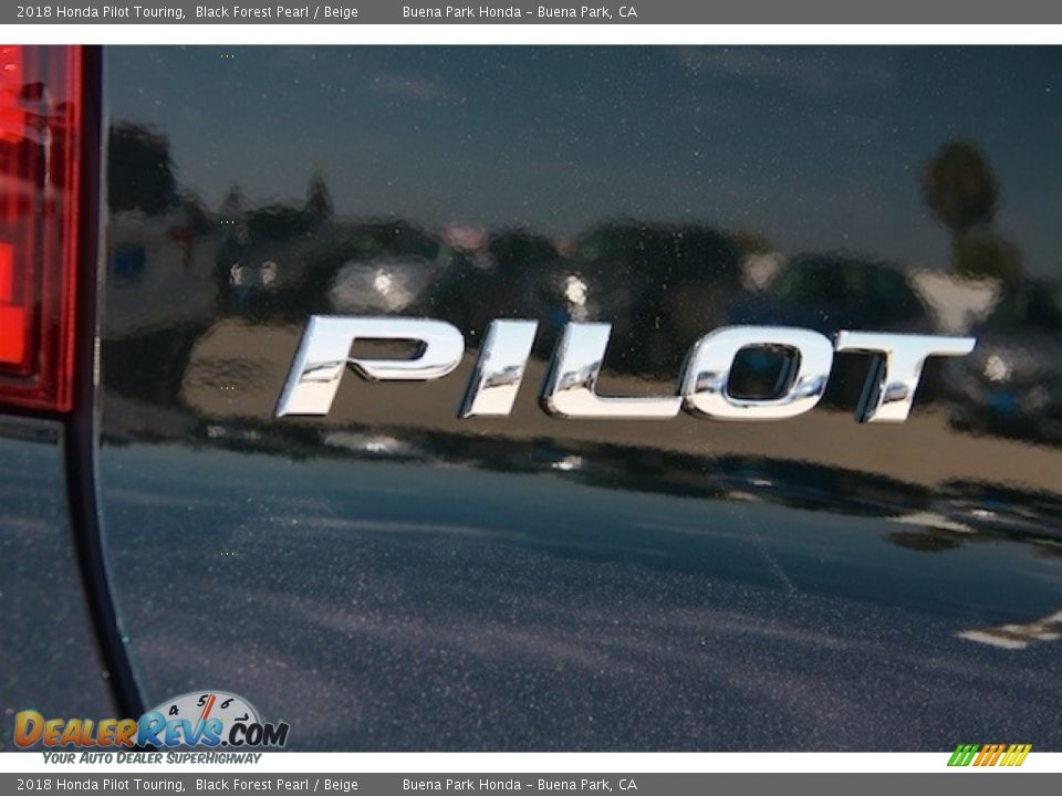 2018 Honda Pilot Touring Black Forest Pearl / Beige Photo #3