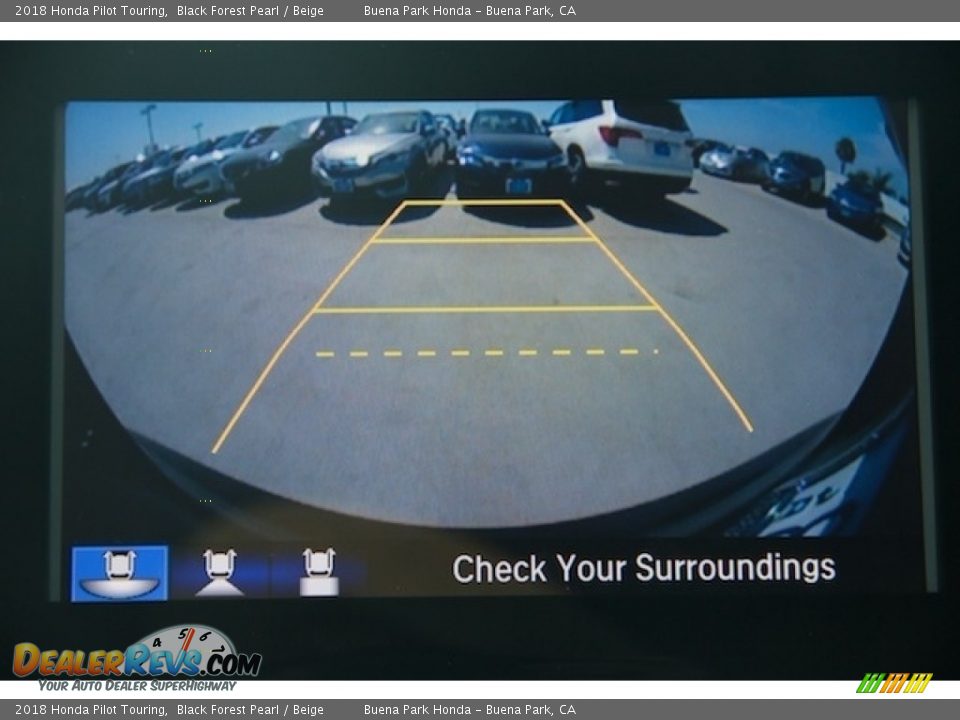 2018 Honda Pilot Touring Black Forest Pearl / Beige Photo #6