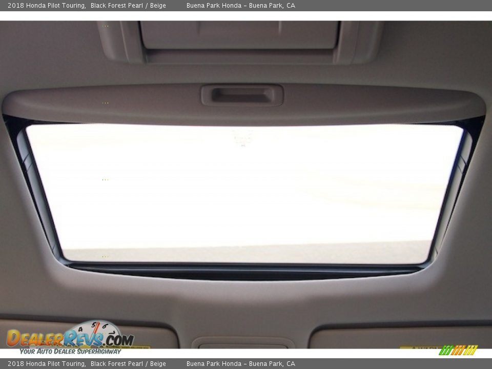2018 Honda Pilot Touring Black Forest Pearl / Beige Photo #14