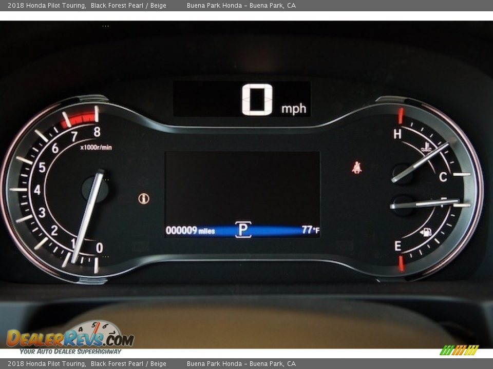 2018 Honda Pilot Touring Black Forest Pearl / Beige Photo #20