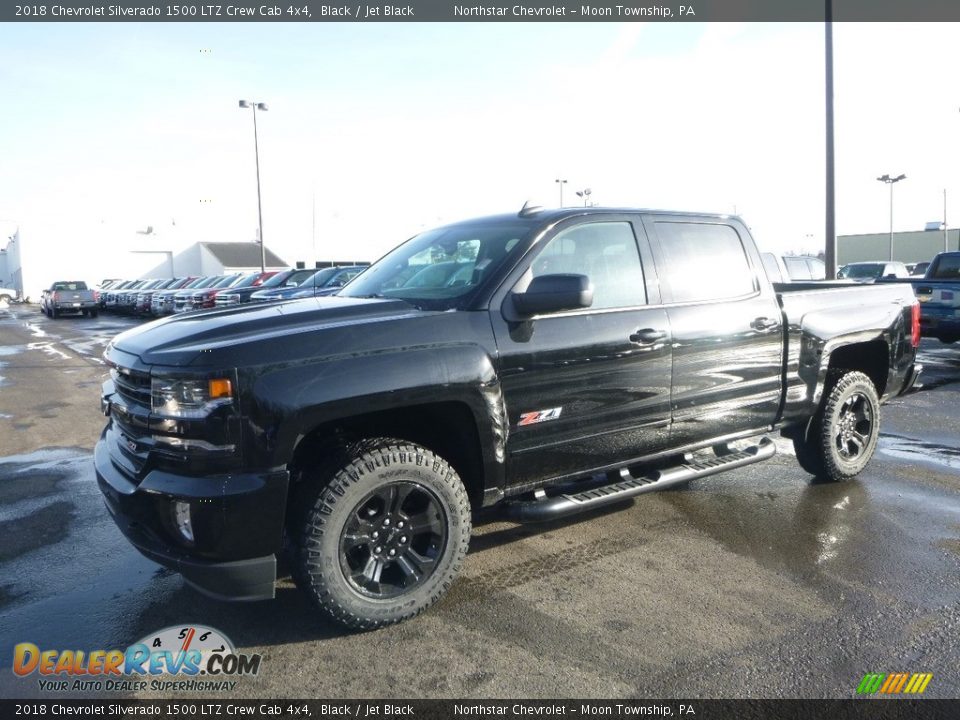 2018 Chevrolet Silverado 1500 LTZ Crew Cab 4x4 Black / Jet Black Photo #1