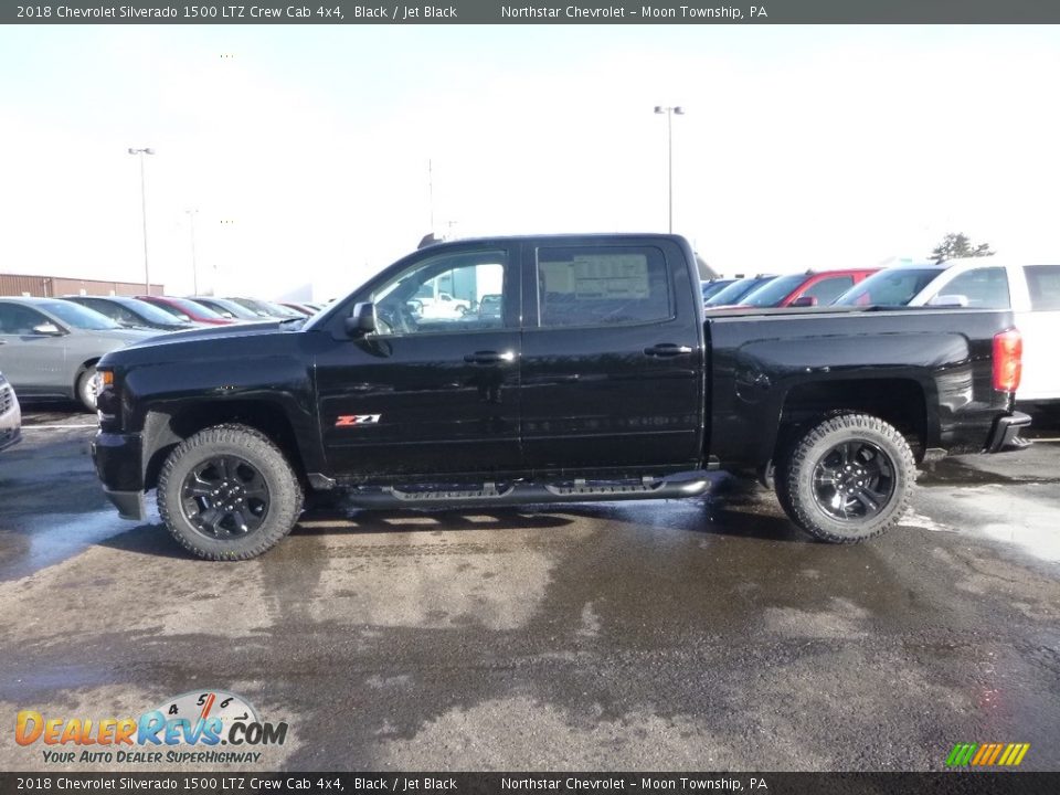 2018 Chevrolet Silverado 1500 LTZ Crew Cab 4x4 Black / Jet Black Photo #2