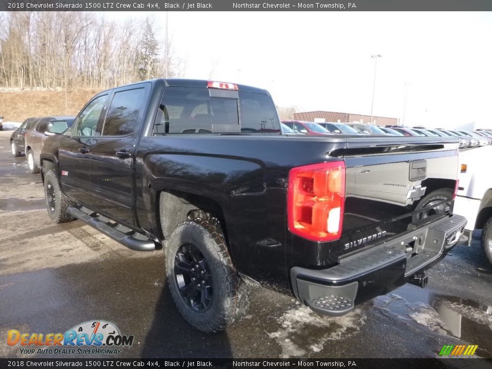 2018 Chevrolet Silverado 1500 LTZ Crew Cab 4x4 Black / Jet Black Photo #3