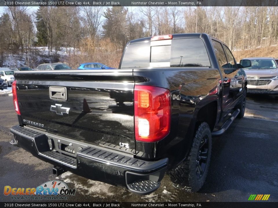 2018 Chevrolet Silverado 1500 LTZ Crew Cab 4x4 Black / Jet Black Photo #5
