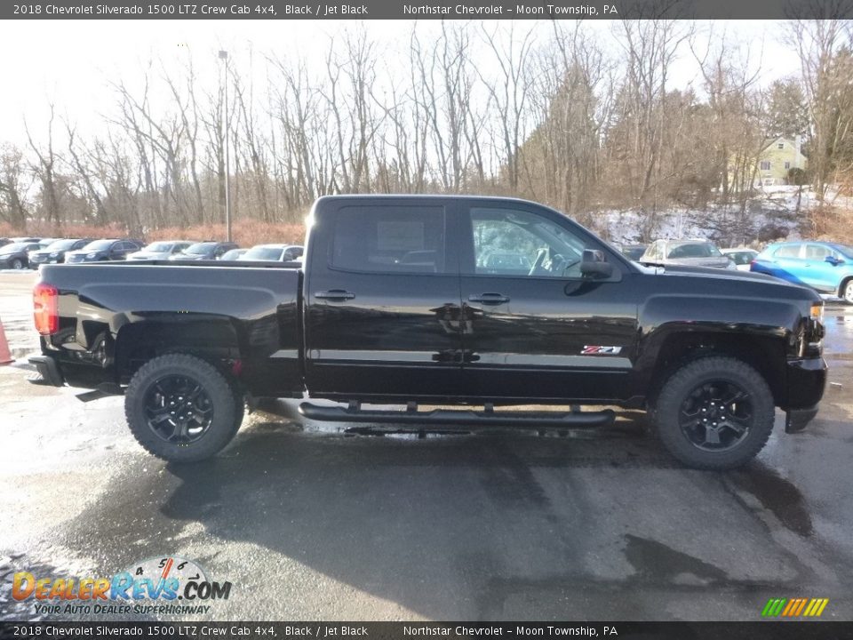 2018 Chevrolet Silverado 1500 LTZ Crew Cab 4x4 Black / Jet Black Photo #6