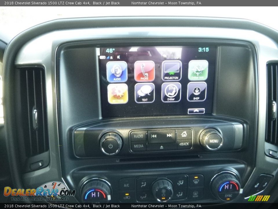 2018 Chevrolet Silverado 1500 LTZ Crew Cab 4x4 Black / Jet Black Photo #15