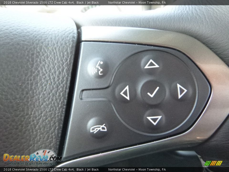 2018 Chevrolet Silverado 1500 LTZ Crew Cab 4x4 Black / Jet Black Photo #18