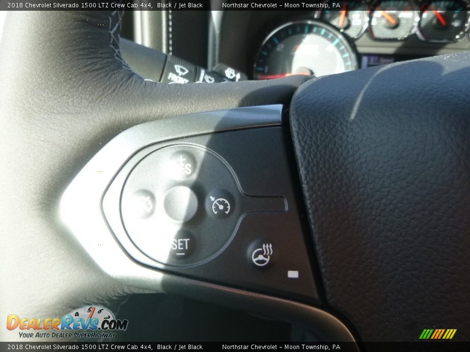 2018 Chevrolet Silverado 1500 LTZ Crew Cab 4x4 Black / Jet Black Photo #19