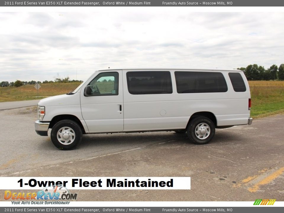 2011 Ford E Series Van E350 XLT Extended Passenger Oxford White / Medium Flint Photo #2