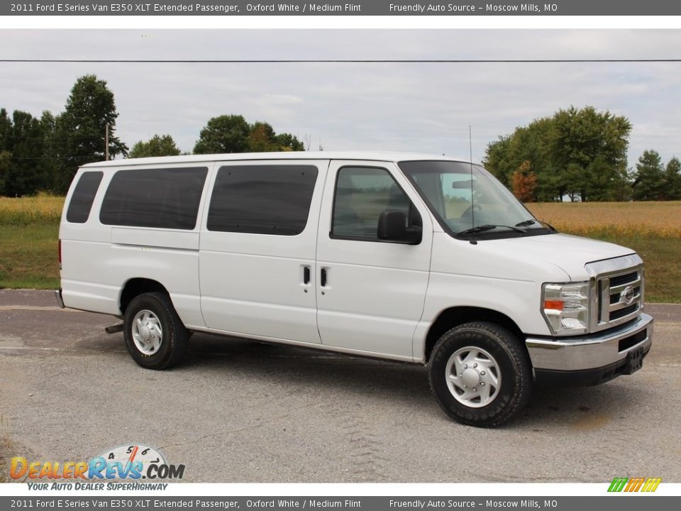 2011 Ford E Series Van E350 XLT Extended Passenger Oxford White / Medium Flint Photo #4