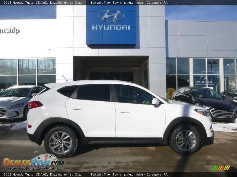 2018 Hyundai Tucson SE AWD Dazzling White / Gray Photo #1