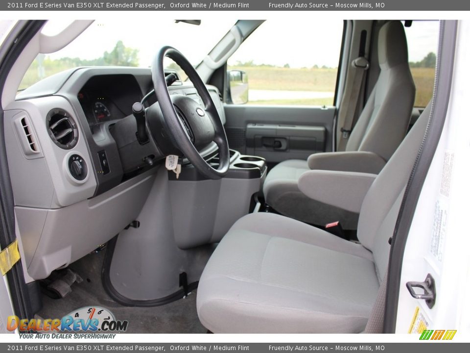 2011 Ford E Series Van E350 XLT Extended Passenger Oxford White / Medium Flint Photo #8