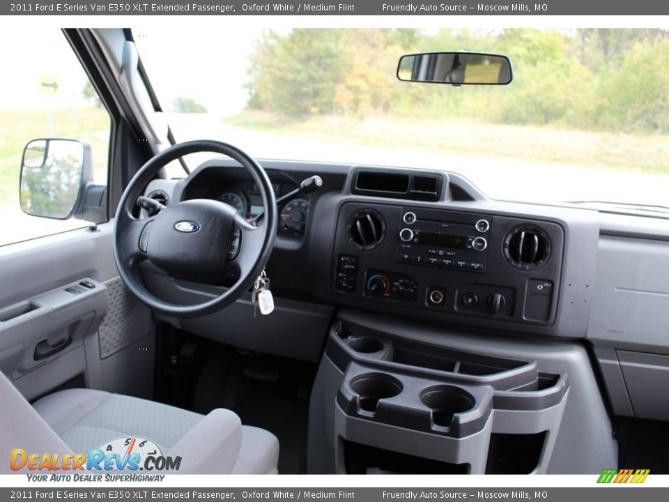 2011 Ford E Series Van E350 XLT Extended Passenger Oxford White / Medium Flint Photo #9
