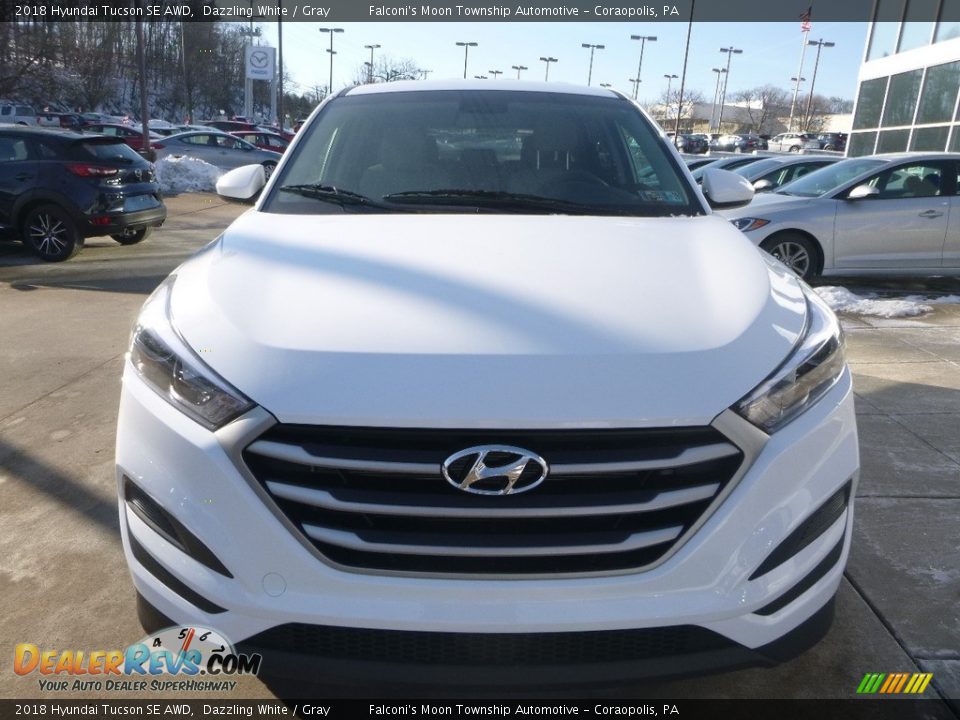 2018 Hyundai Tucson SE AWD Dazzling White / Gray Photo #4