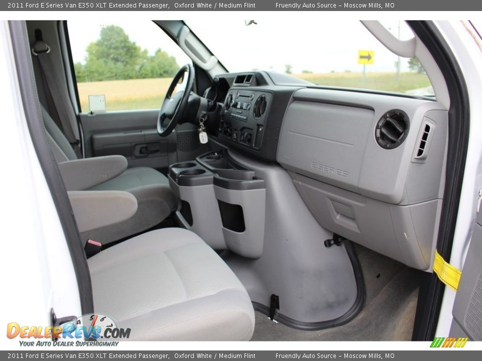 2011 Ford E Series Van E350 XLT Extended Passenger Oxford White / Medium Flint Photo #11