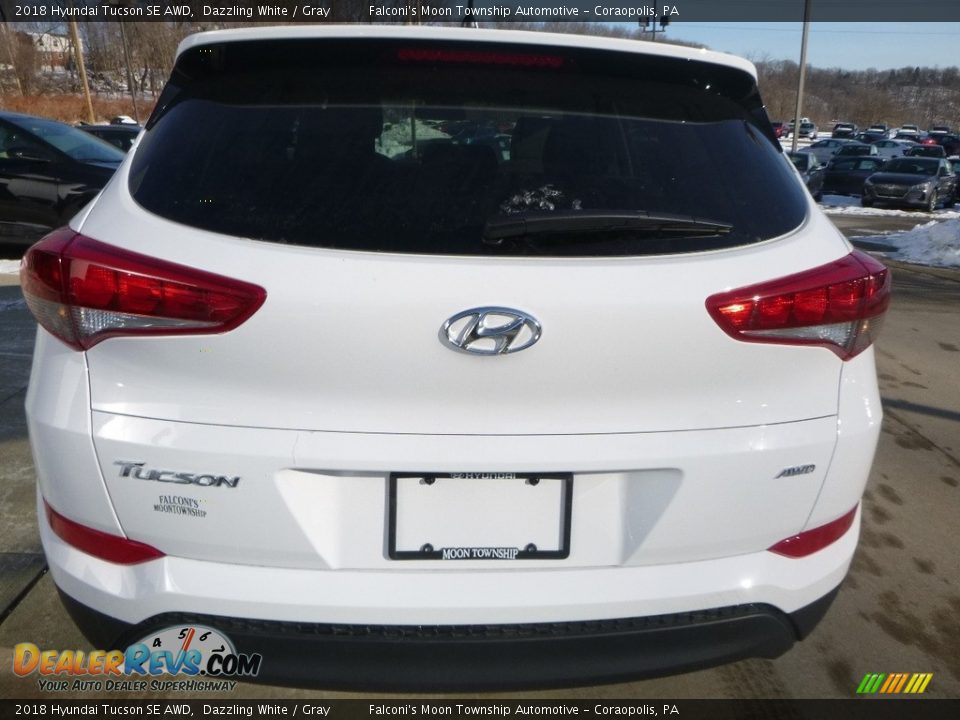 2018 Hyundai Tucson SE AWD Dazzling White / Gray Photo #7