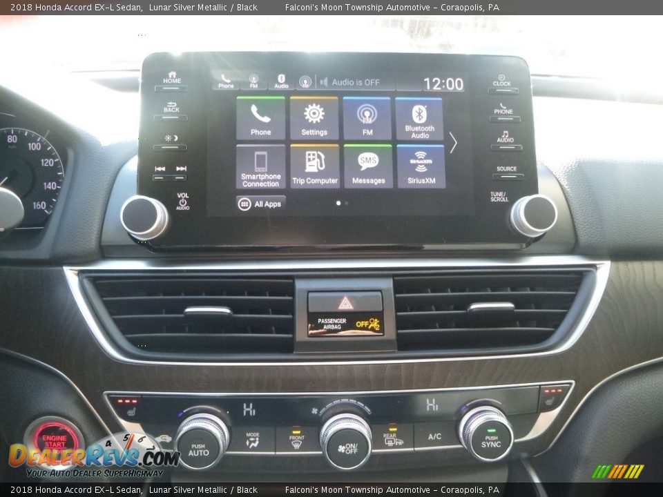 2018 Honda Accord EX-L Sedan Lunar Silver Metallic / Black Photo #14