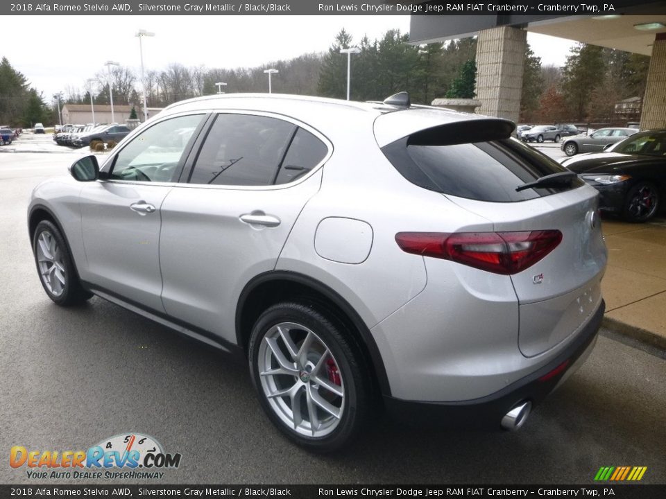2018 Alfa Romeo Stelvio AWD Silverstone Gray Metallic / Black/Black Photo #4