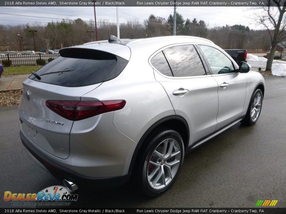 2018 Alfa Romeo Stelvio AWD Silverstone Gray Metallic / Black/Black Photo #7