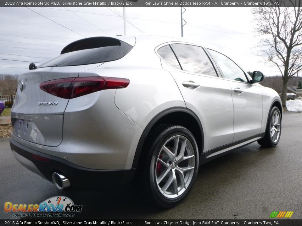 2018 Alfa Romeo Stelvio AWD Silverstone Gray Metallic / Black/Black Photo #8