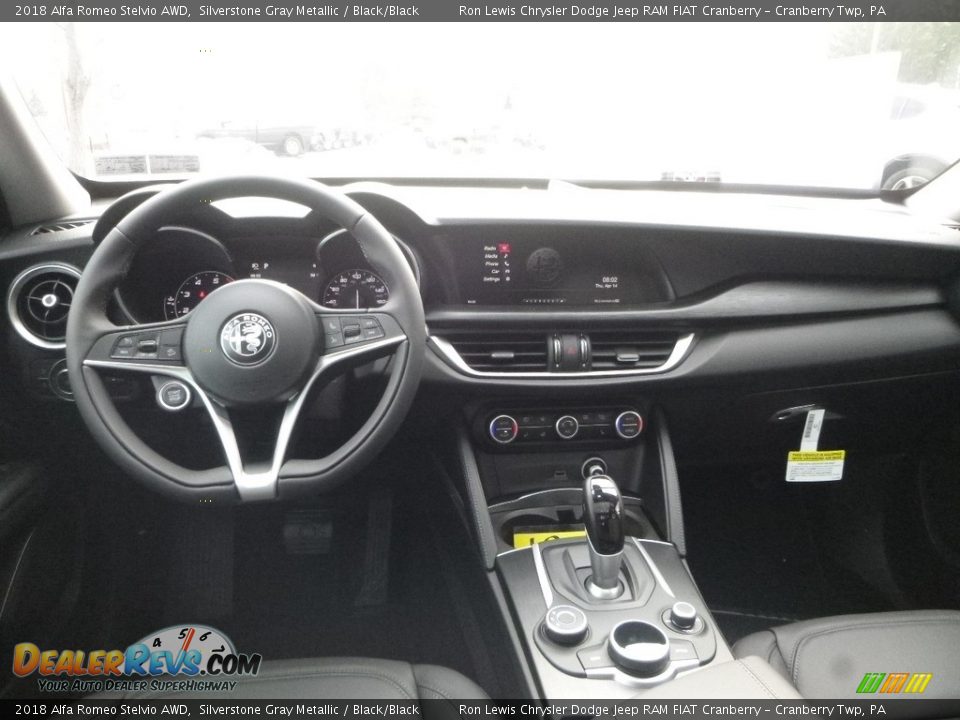 2018 Alfa Romeo Stelvio AWD Silverstone Gray Metallic / Black/Black Photo #20