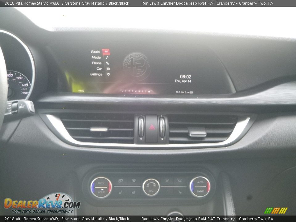 2018 Alfa Romeo Stelvio AWD Silverstone Gray Metallic / Black/Black Photo #25
