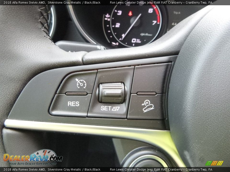 2018 Alfa Romeo Stelvio AWD Silverstone Gray Metallic / Black/Black Photo #29