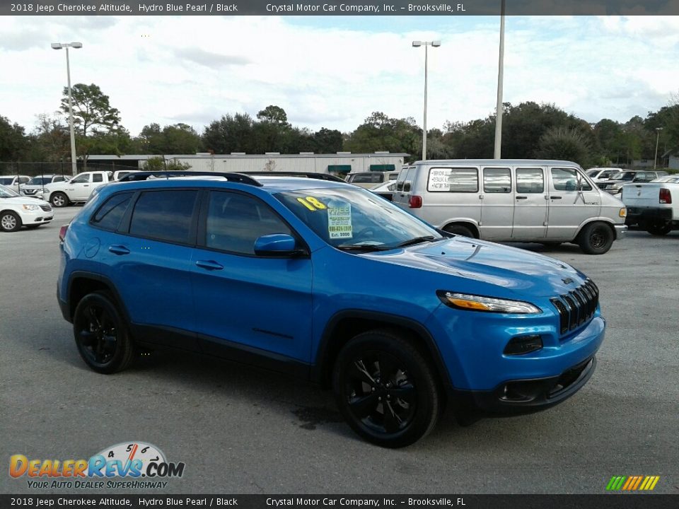 2018 Jeep Cherokee Altitude Hydro Blue Pearl / Black Photo #7