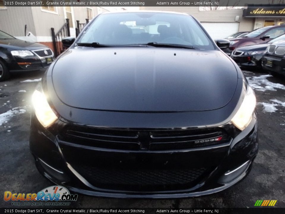 2015 Dodge Dart SXT Granite Crystal Metallic / Black/Ruby Red Accent Stitching Photo #2