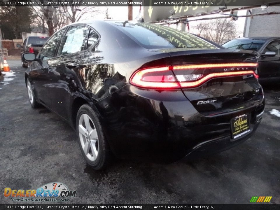 2015 Dodge Dart SXT Granite Crystal Metallic / Black/Ruby Red Accent Stitching Photo #4