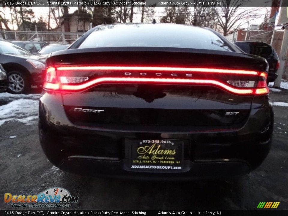 2015 Dodge Dart SXT Granite Crystal Metallic / Black/Ruby Red Accent Stitching Photo #5