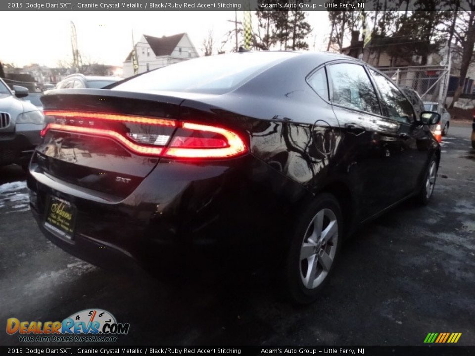 2015 Dodge Dart SXT Granite Crystal Metallic / Black/Ruby Red Accent Stitching Photo #6
