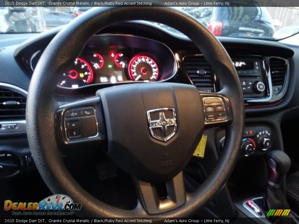 2015 Dodge Dart SXT Granite Crystal Metallic / Black/Ruby Red Accent Stitching Photo #11