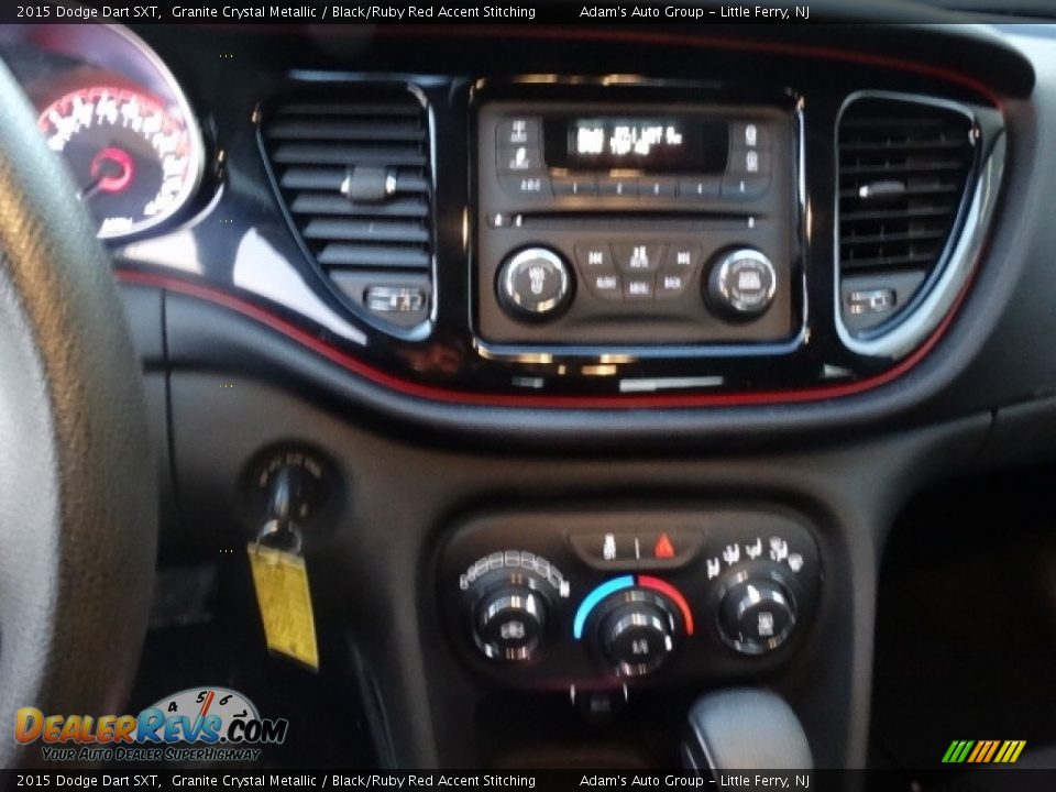 2015 Dodge Dart SXT Granite Crystal Metallic / Black/Ruby Red Accent Stitching Photo #13