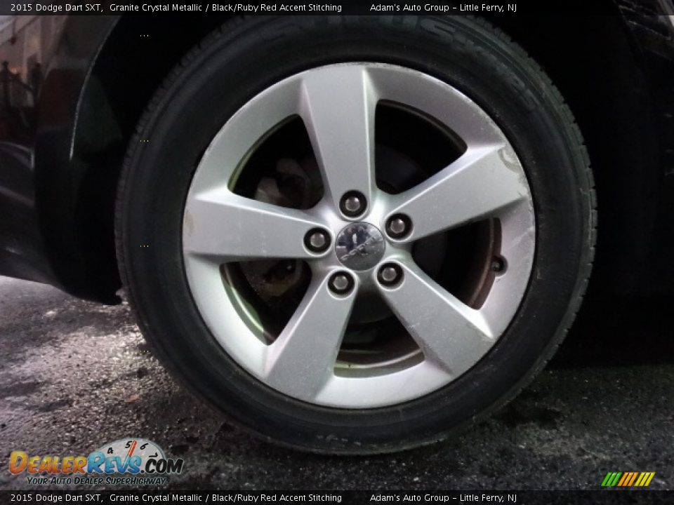 2015 Dodge Dart SXT Granite Crystal Metallic / Black/Ruby Red Accent Stitching Photo #20