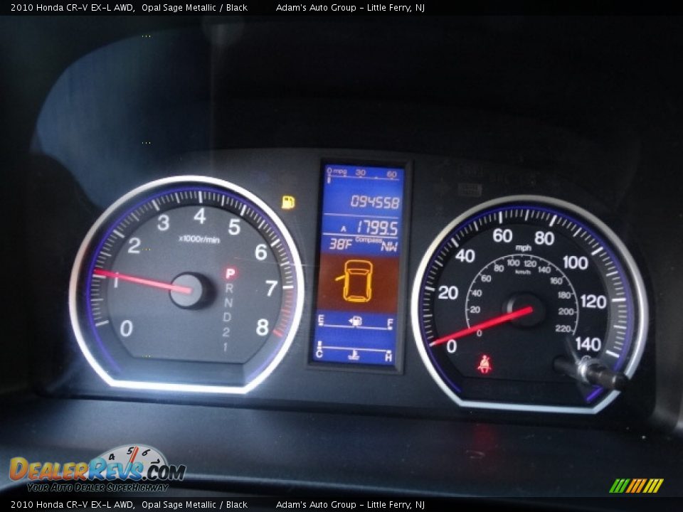 2010 Honda CR-V EX-L AWD Opal Sage Metallic / Black Photo #16