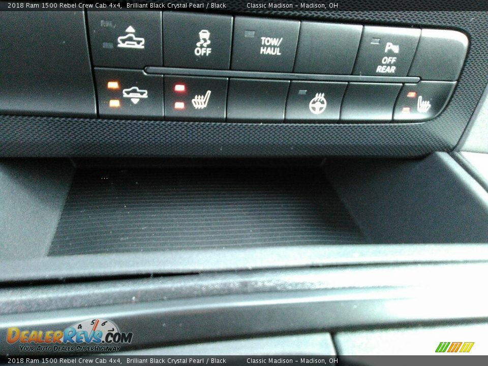 2018 Ram 1500 Rebel Crew Cab 4x4 Brilliant Black Crystal Pearl / Black Photo #14